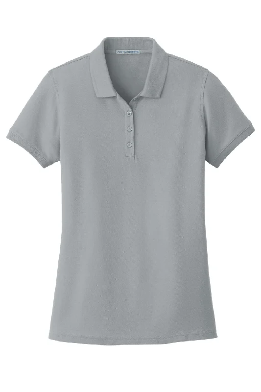 Port Authority Womens Core Classic Short Sleeve Polo Shirt - Gusty Grey