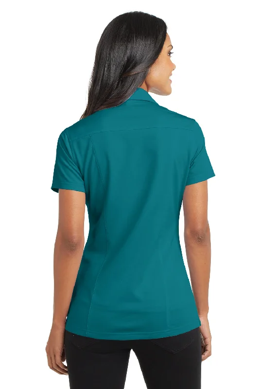 Port Authority Womens Dimension Moisture Wicking Short Sleeve Polo Shirt - Dark Teal Green