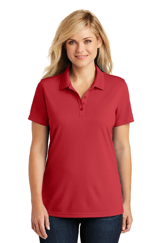 Port Authority Womens Dry Zone Moisture Wicking Short Sleeve Polo Shirt - Rich Red