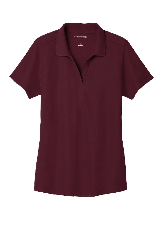 Port Authority Womens EZPerformance Moisture Wicking Short Sleeve Polo Shirt - Maroon