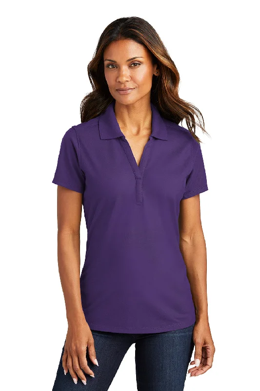 Port Authority Womens EZPerformance Moisture Wicking Short Sleeve Polo Shirt - Majestic Purple