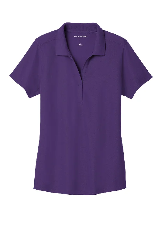 Port Authority Womens EZPerformance Moisture Wicking Short Sleeve Polo Shirt - Majestic Purple