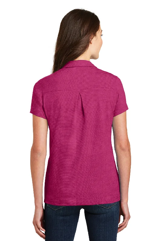 Port Authority Womens Meridian Short Sleeve Polo Shirt - Azalea Pink - Closeout