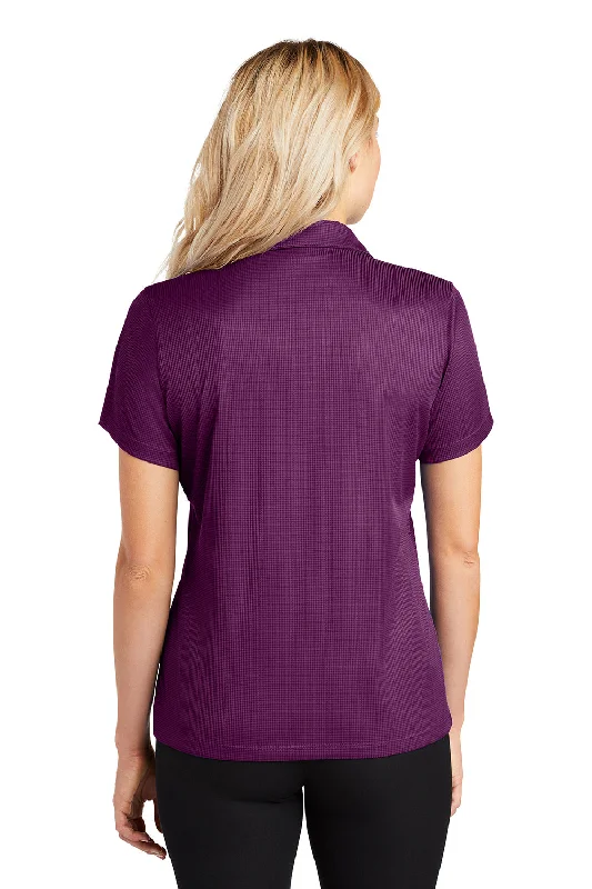 Port Authority Womens Performance Moisture Wicking Short Sleeve Polo Shirt - Violet Purple