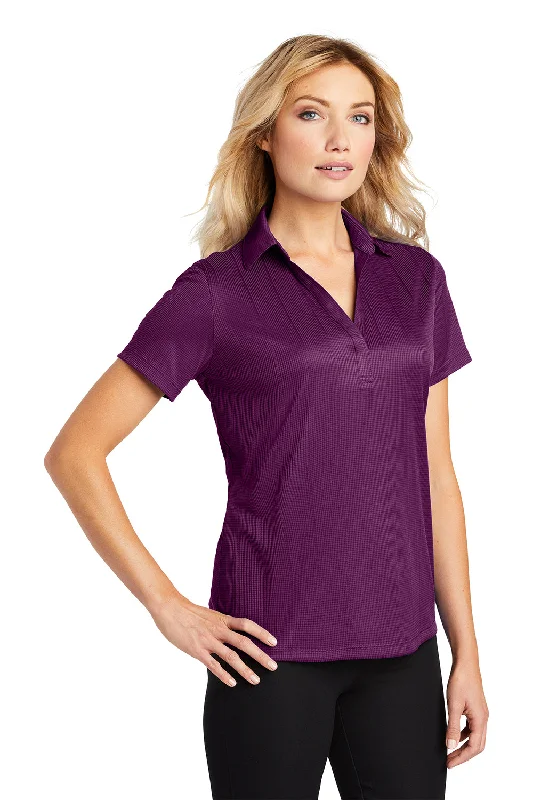 Port Authority Womens Performance Moisture Wicking Short Sleeve Polo Shirt - Violet Purple