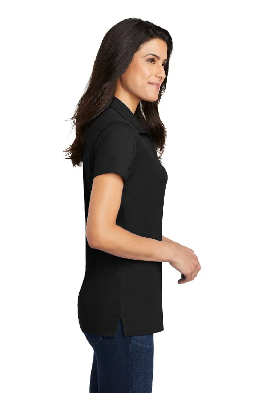 Port Authority Womens Rapid Dry Moisture Wicking Short Sleeve Polo Shirt - Black