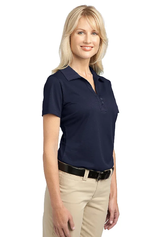 Port Authority Womens Tech Moisture Wicking Short Sleeve Polo Shirt - Dark Navy Blue