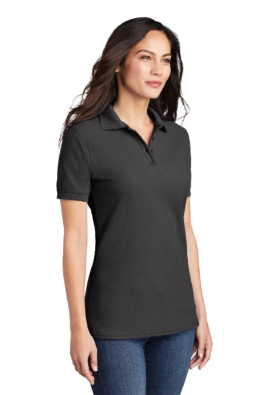 Port & Company Womens Core Stain Resistant Short Sleeve Polo Shirt - Charcoal Grey