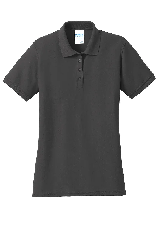 Port & Company Womens Core Stain Resistant Short Sleeve Polo Shirt - Charcoal Grey