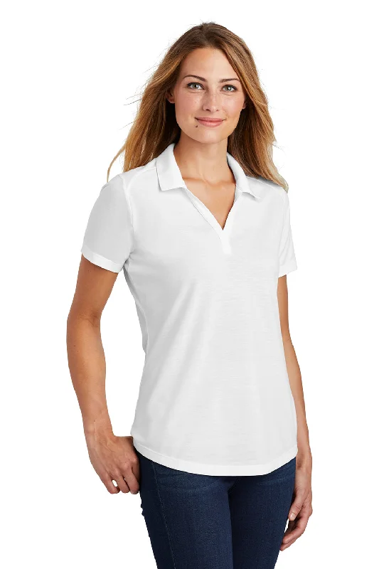 Sport-Tek Womens Moisture Wicking Short Sleeve Polo Shirt - White