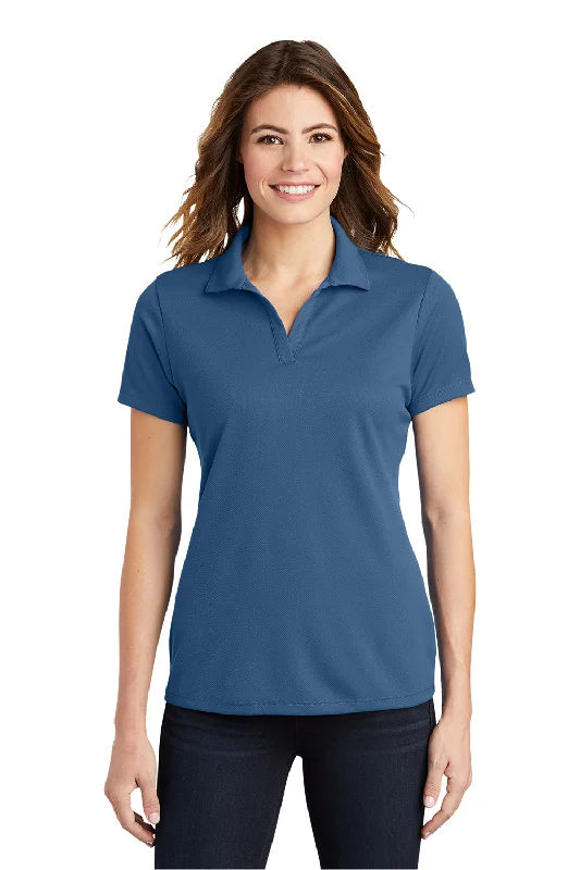 Sport-Tek Womens RacerMesh Moisture Wicking Short Sleeve Polo Shirt - Dawn Blue