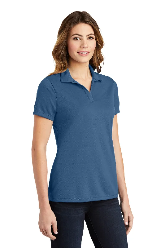 Sport-Tek Womens RacerMesh Moisture Wicking Short Sleeve Polo Shirt - Dawn Blue