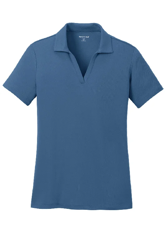 Sport-Tek Womens RacerMesh Moisture Wicking Short Sleeve Polo Shirt - Dawn Blue