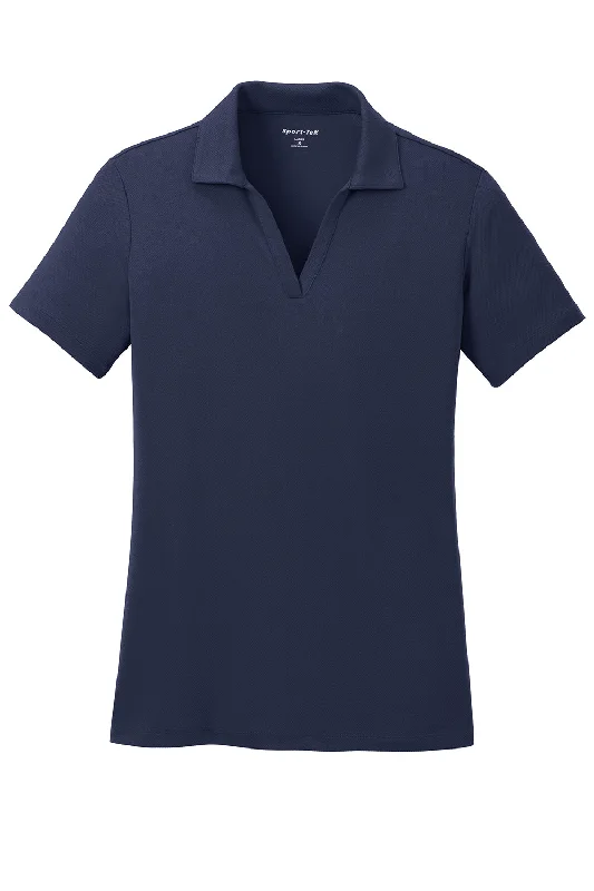 Sport-Tek Womens RacerMesh Moisture Wicking Short Sleeve Polo Shirt - True Navy Blue