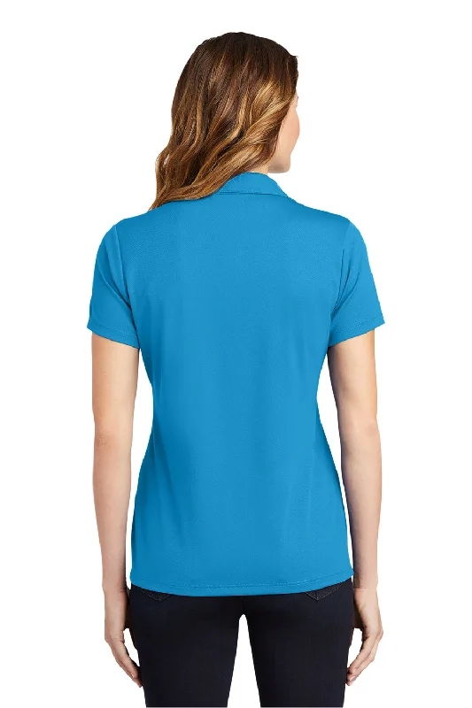 Sport-Tek Womens RacerMesh Moisture Wicking Short Sleeve Polo Shirt - Pond Blue