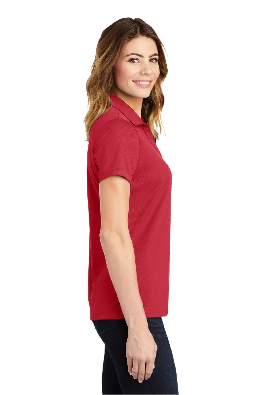 Sport-Tek Womens RacerMesh Moisture Wicking Short Sleeve Polo Shirt - True Red