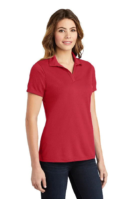 Sport-Tek Womens RacerMesh Moisture Wicking Short Sleeve Polo Shirt - True Red