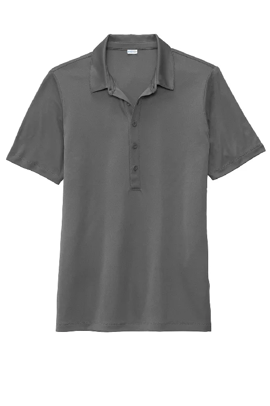 Sport-Tek Womens Moisture Wicking Short Sleeve Polo Shirt - Dark Smoke Grey