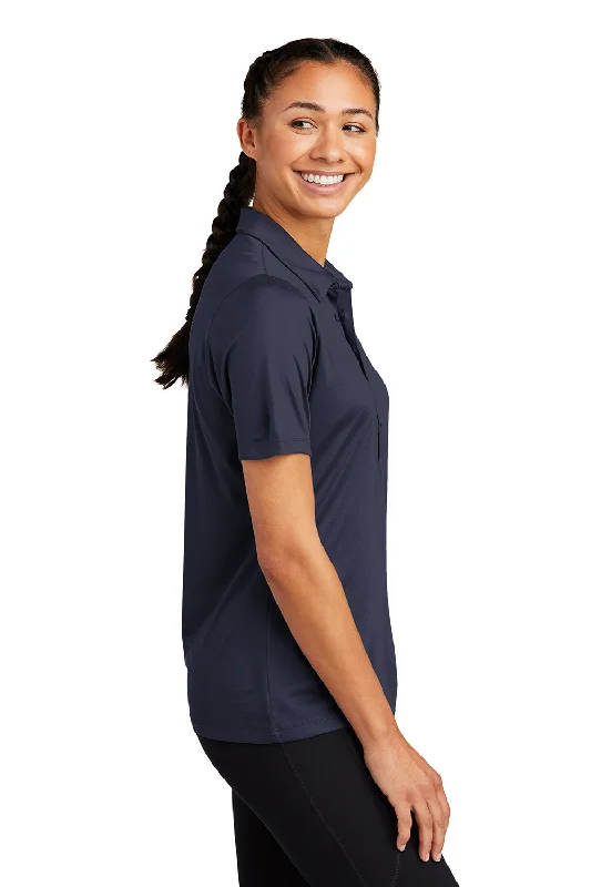 Sport-Tek Womens Moisture Wicking Short Sleeve Polo Shirt - True Navy Blue