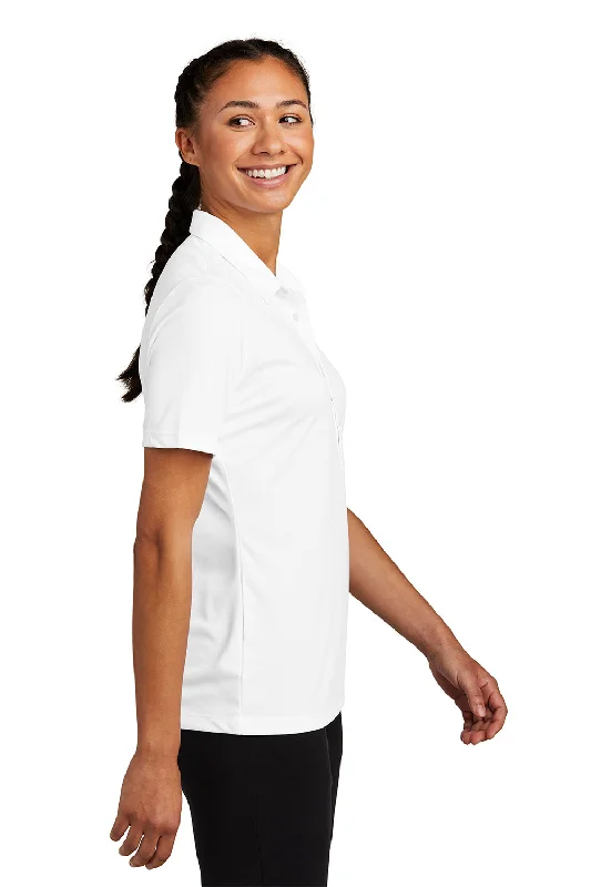 Sport-Tek Womens Moisture Wicking Short Sleeve Polo Shirt - White