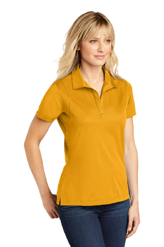 Sport-Tek Womens Sport-Wick Moisture Wicking Short Sleeve Polo Shirt - Gold