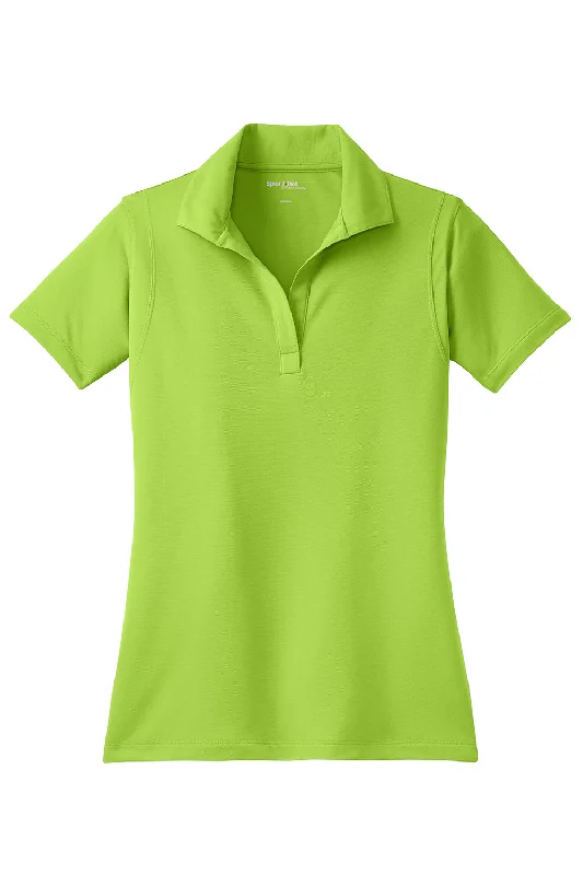 Sport-Tek Womens Sport-Wick Moisture Wicking Short Sleeve Polo Shirt - Lime Shock Green