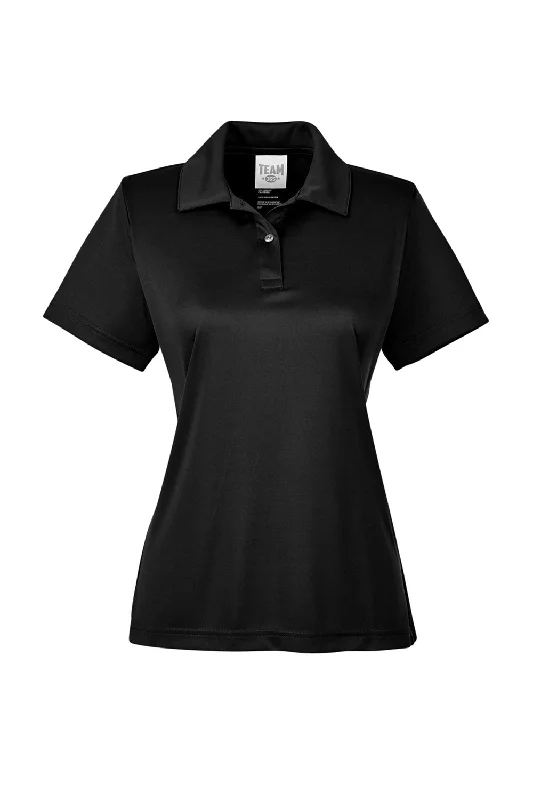 Team 365 Womens Zone Performance Moisture Wicking Short Sleeve Polo Shirt - Black