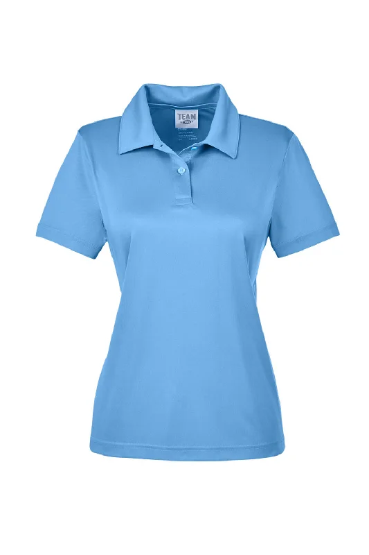 Team 365 Womens Zone Performance Moisture Wicking Short Sleeve Polo Shirt - Light Blue