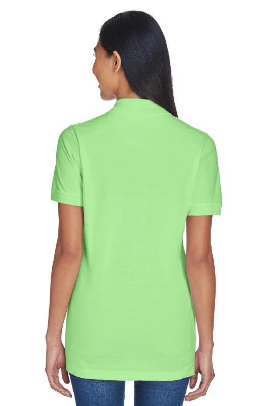 UltraClub Womens Classic Short Sleeve Polo Shirt - Apple Green - Closeout