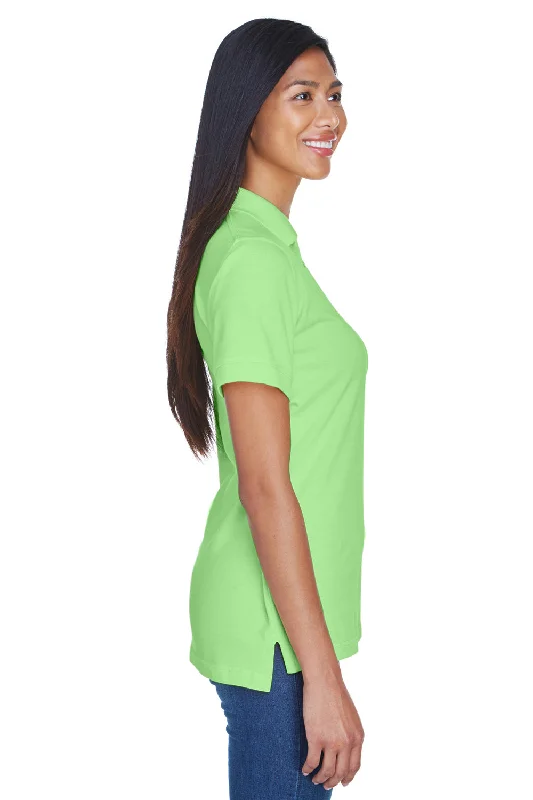 UltraClub Womens Classic Short Sleeve Polo Shirt - Apple Green - Closeout