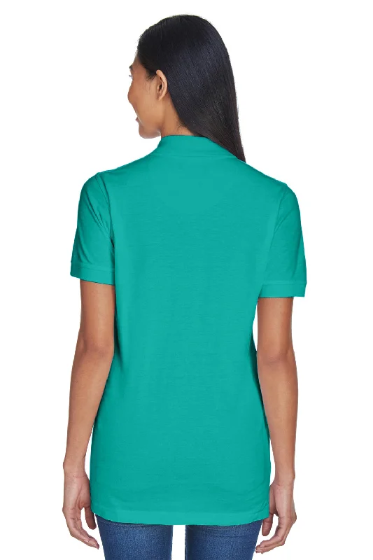 UltraClub Womens Classic Short Sleeve Polo Shirt - Jade Green - Closeout