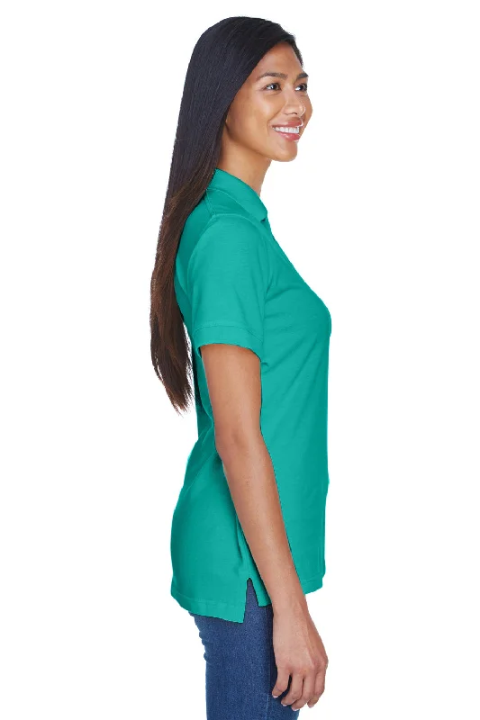 UltraClub Womens Classic Short Sleeve Polo Shirt - Jade Green - Closeout