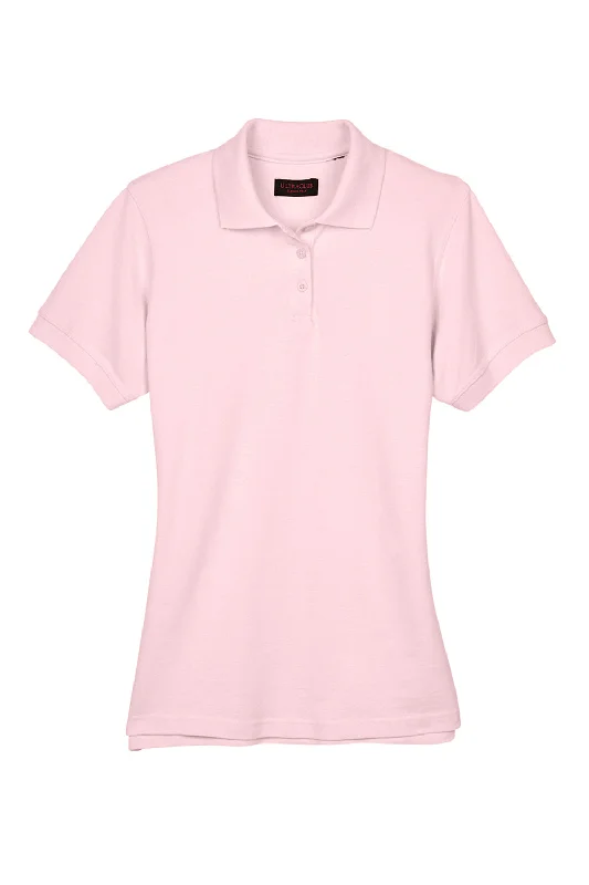 UltraClub Womens Classic Short Sleeve Polo Shirt - Pink