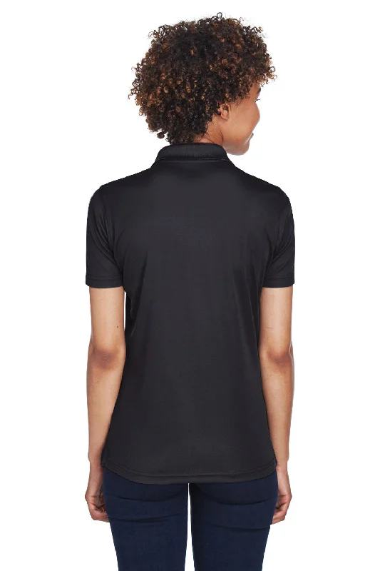 UltraClub Womens Cool & Dry Moisture Wicking Short Sleeve Polo Shirt - Black