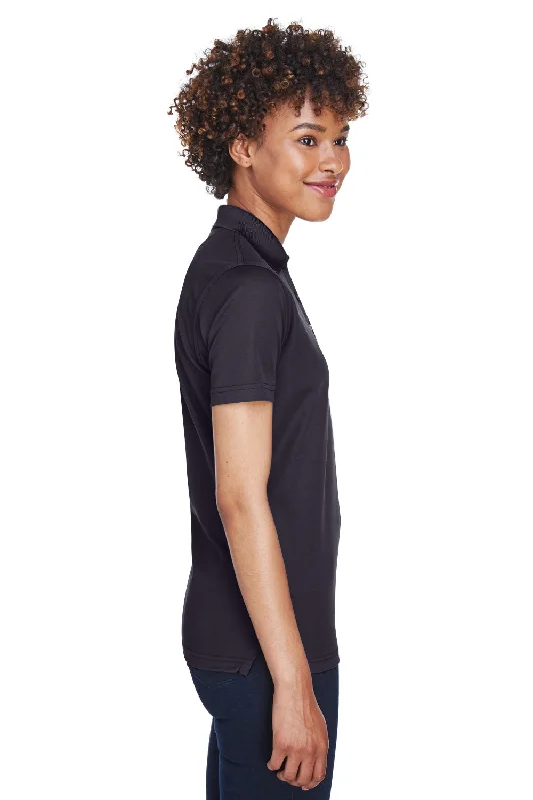 UltraClub Womens Cool & Dry Moisture Wicking Short Sleeve Polo Shirt - Black