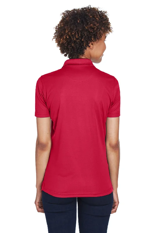 UltraClub Womens Cool & Dry Moisture Wicking Short Sleeve Polo Shirt - Cardinal Red