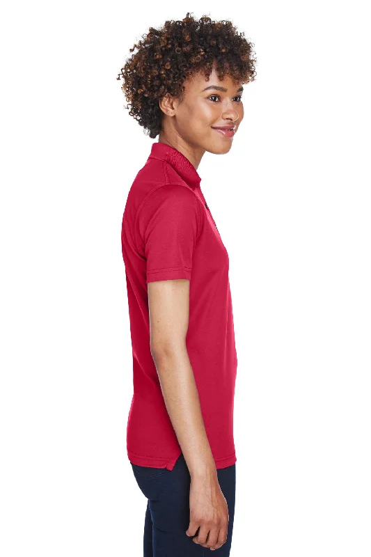 UltraClub Womens Cool & Dry Moisture Wicking Short Sleeve Polo Shirt - Cardinal Red