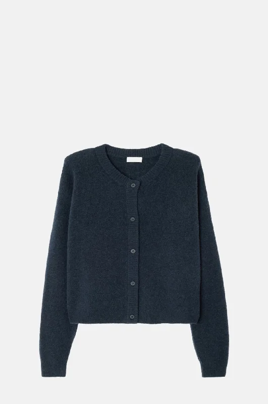 Damsville Cardigan Navy Blue Chine Noir