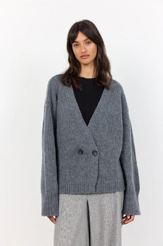 Perle Cardigan Lava Smoke Melange