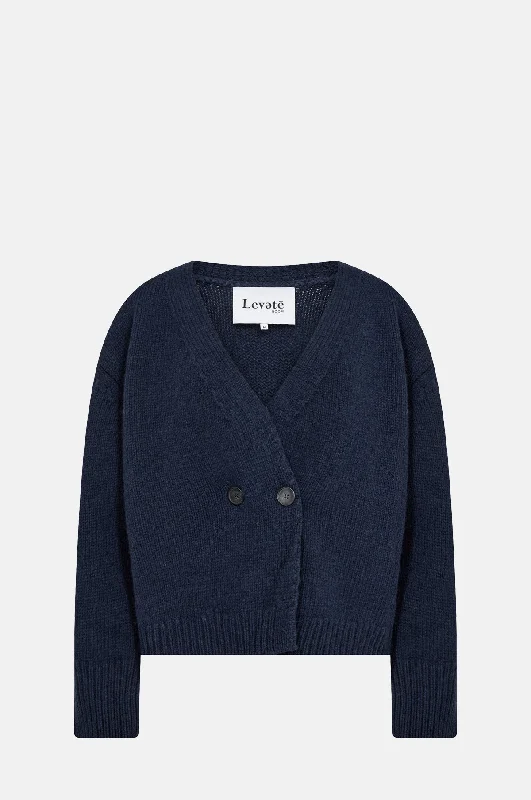 Perle Cardigan Mood Indigo Melange