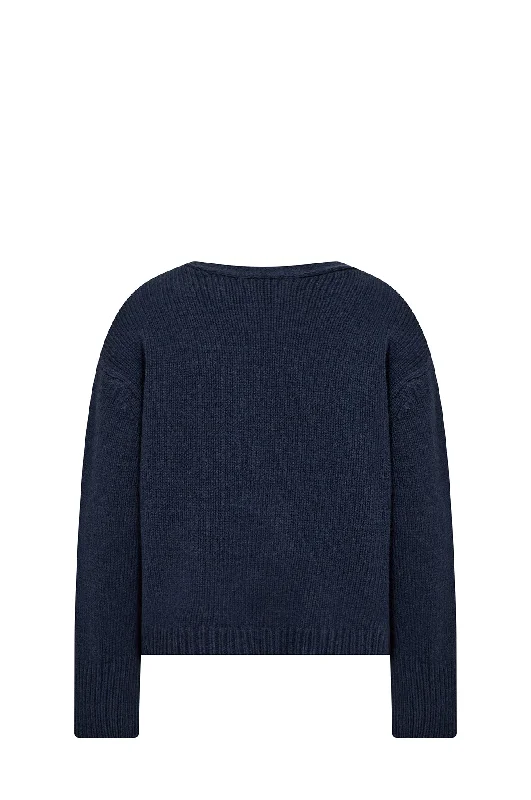 Perle Cardigan Mood Indigo Melange