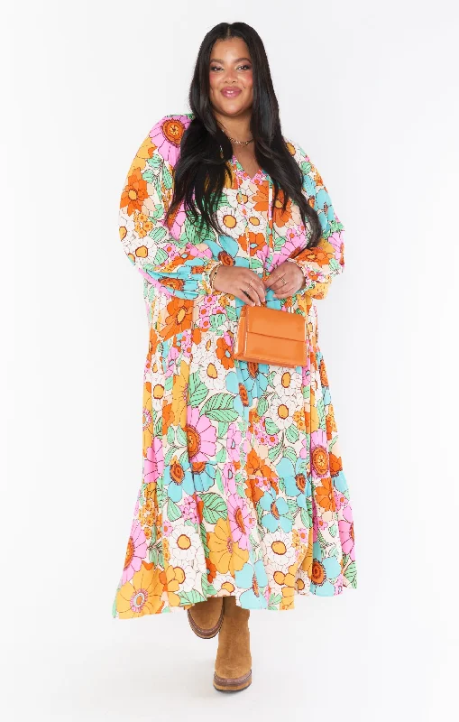 Maxi Dresses with a Fake Two - Piece Design for UniquenessBirdie Maxi Dress ~ Flower Market Maxi Dresses with a Fake Two - Piece Design for UniquenessBirdie Maxi Dress ~ Flower Market