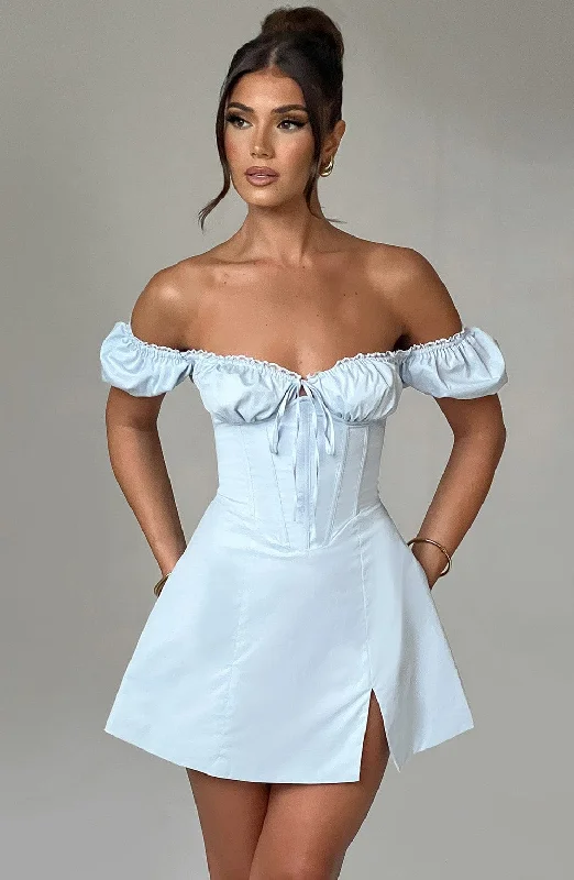 "Bodycon dresses for women to show off curves"Caitlyn Mini Dress - Blue