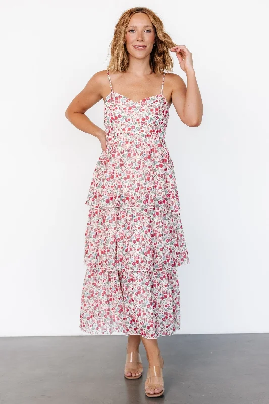 Maxi Dresses for Romantic Date NightsCaprice Tiered Dress | Cream Multi Floral