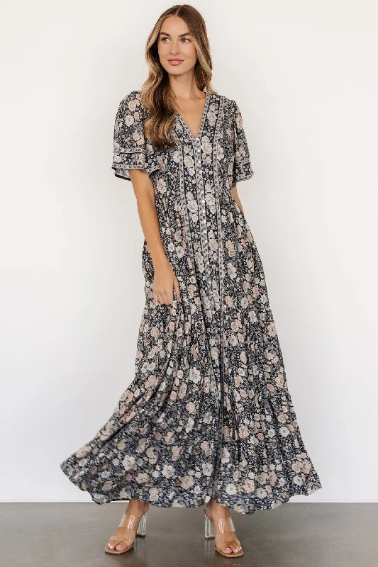 Maxi Dresses with Geometric Patterns for a Modern TwistCheryl Maxi Dress | Midnight Floral