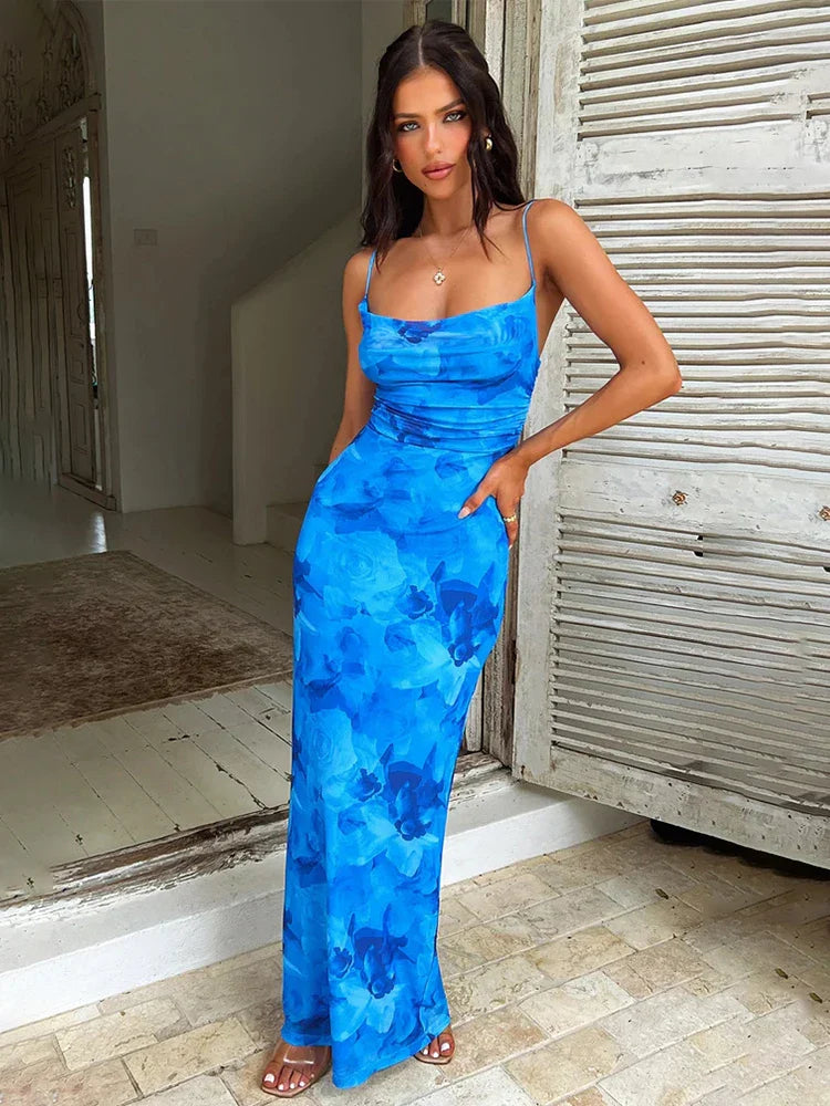 Maxi Dresses with Double - Layered Skirts for a Flowing EffectPrint Bodycon Long Spaghetti Strap Backless Sexy Spring Summer Maxi Dress Maxi Dresses with Double - Layered Skirts for a Flowing EffectPrint Bodycon Long Spaghetti Strap Backless Sexy Spring Summer Maxi Dress