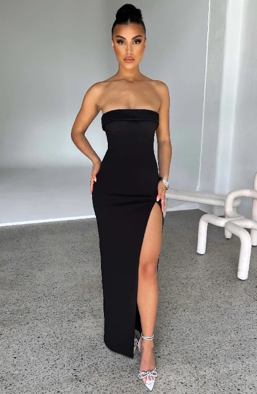 Maxi Dresses with Metal Accessories for a Trendy EdgeIndica Maxi Dress - Black