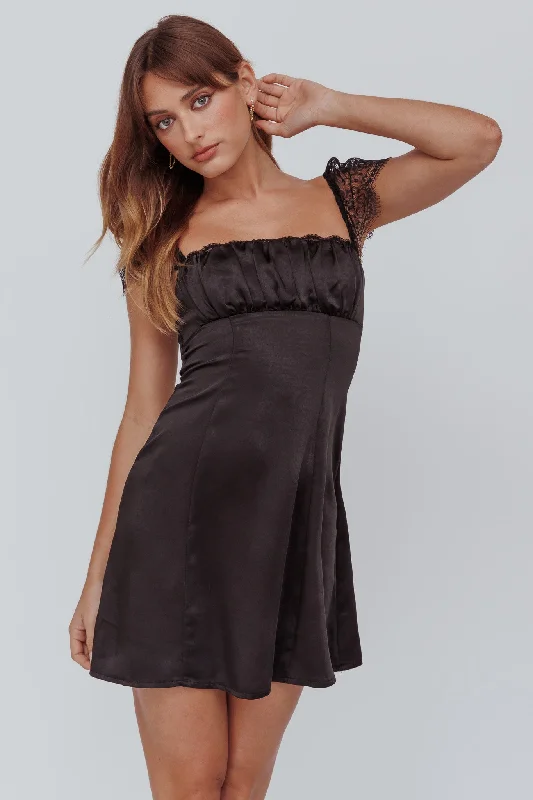 "Bodycon dresses for women to show off curves"Invites Only Lace Shoulder Mini Dress Black "Bodycon dresses for women to show off curves"Invites Only Lace Shoulder Mini Dress Black
