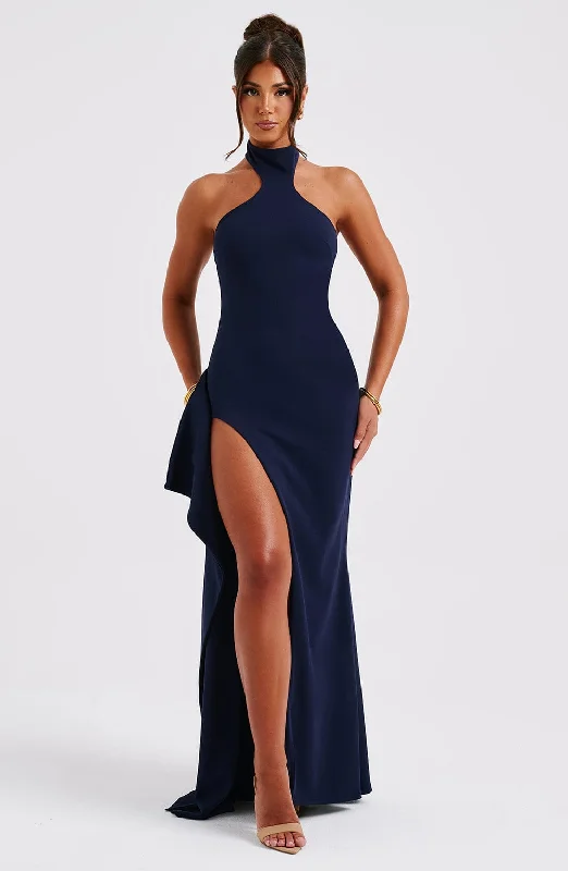 Maxi Dresses with Rhinestone Embellishments for a Glitzy LookIsadora Maxi Dress - Navy Maxi Dresses with Rhinestone Embellishments for a Glitzy LookIsadora Maxi Dress - Navy