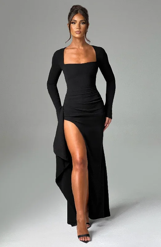 Maxi Dresses with Sequined and Beaded Embellishments for a Lavish LookJordana Maxi Dress - Black Maxi Dresses with Sequined and Beaded Embellishments for a Lavish LookJordana Maxi Dress - Black